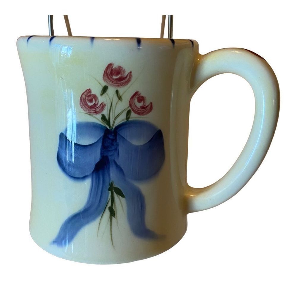 Vintage Hand Painted 12 oz Coffee Cup / Mug Made in USA